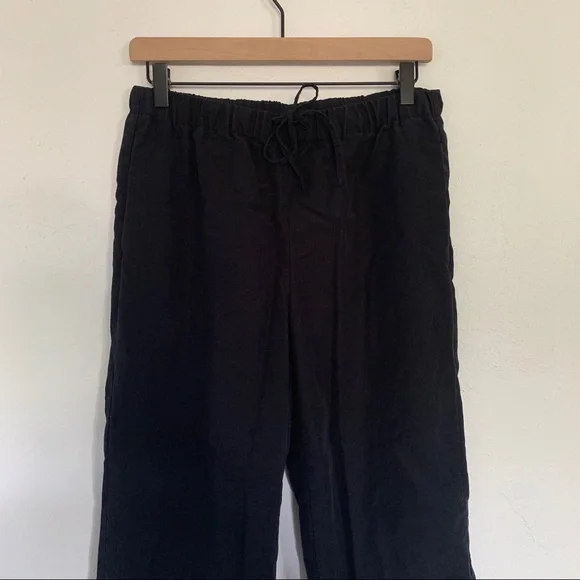 Aritzia The Group Babaton Jimmy Pants Black Lyocell Blend Drawstring Medium - Picture 2 of 8